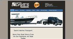 Desktop Screenshot of davesmarinetransport.com